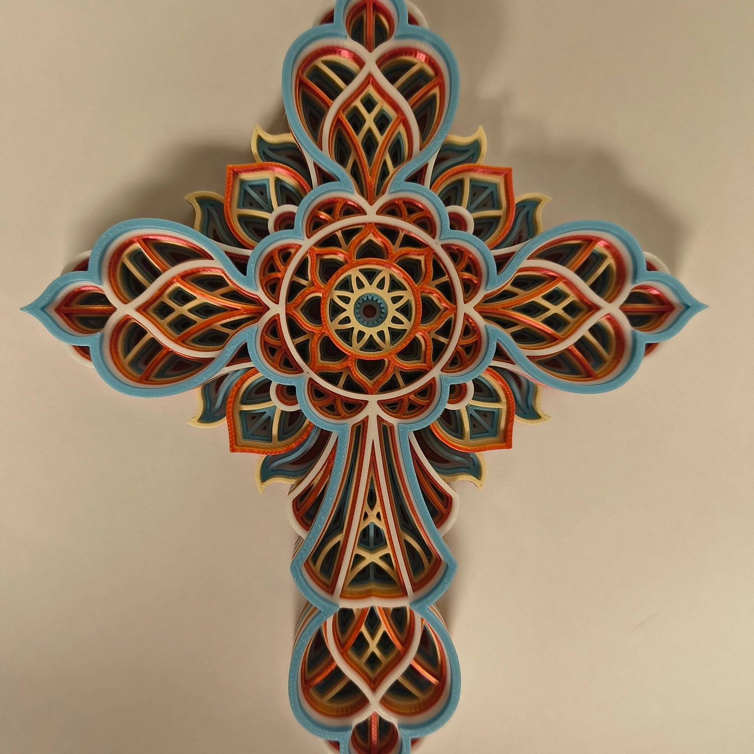 Multicolor glowing cross