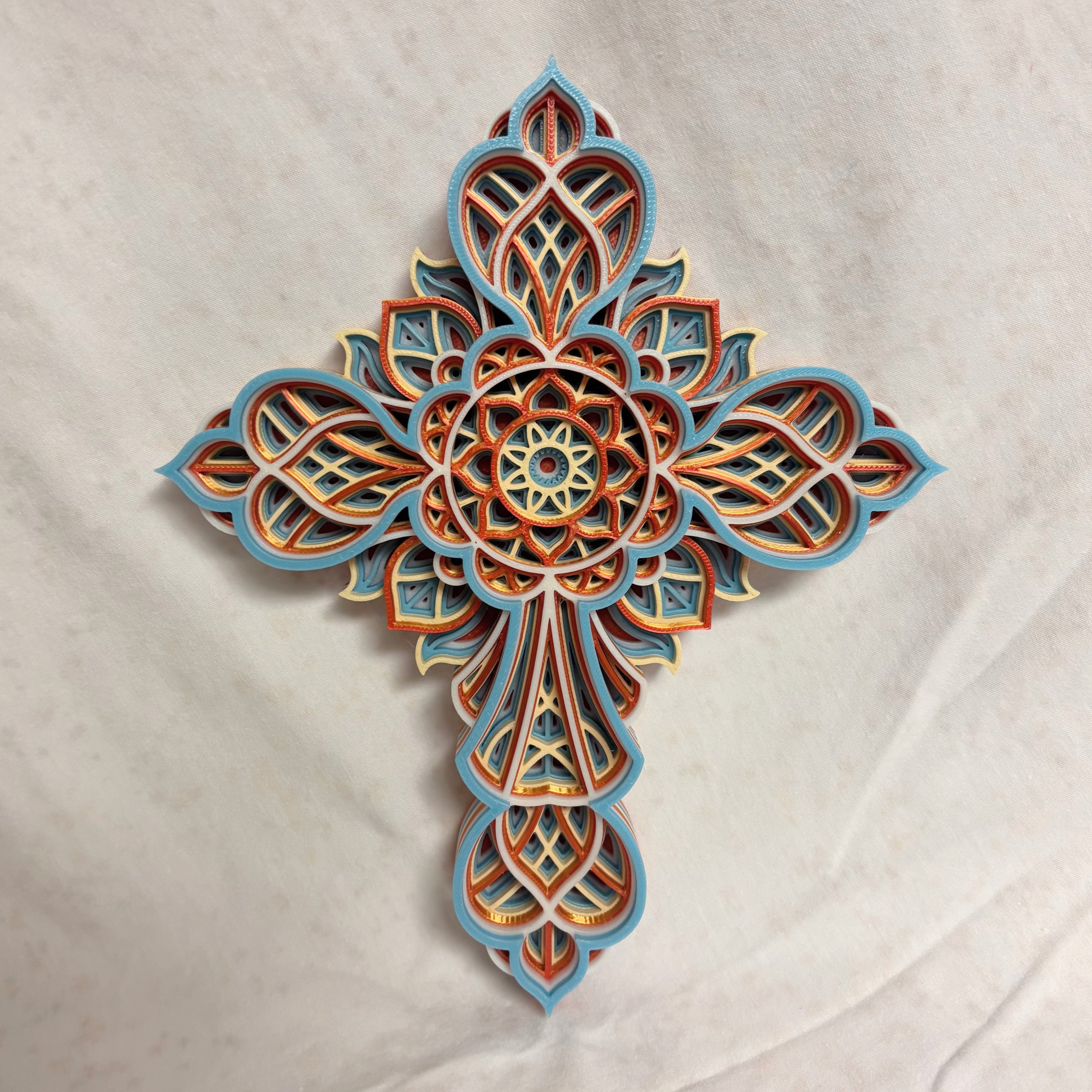 Multicolor glowing cross