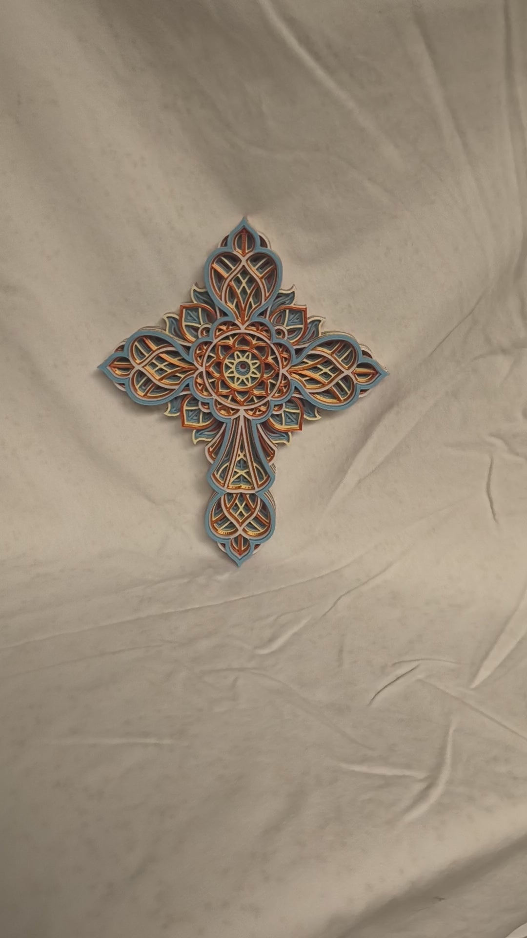 Multicolor glowing cross